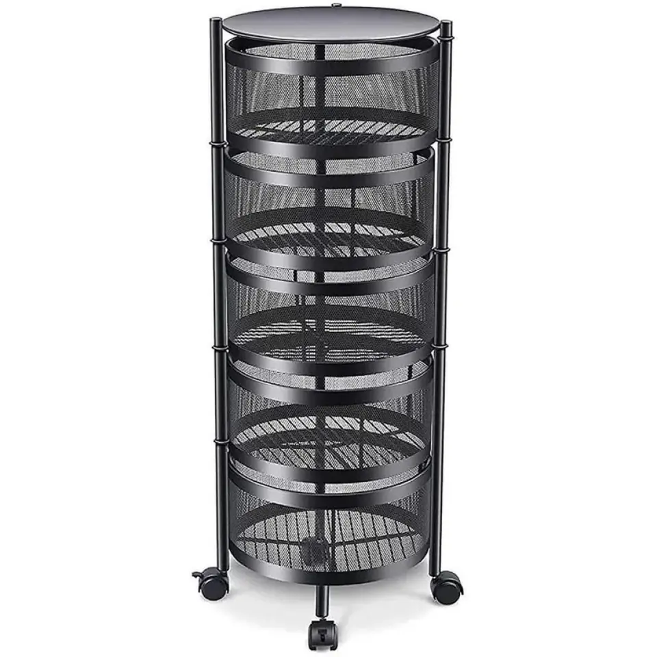 CARRO CARRITO ORGANIZADOR BAÑO COCINA FRUTAS Y VERDURAS ESTANTE 5 NIVELES MULTIUSO CON RUEDAS