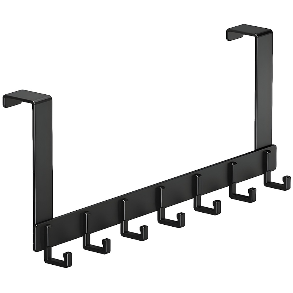 PERCHERO CON ENCASTRE O MONTAJE SOBRE PUERTAS CON 7 GANCHOS DE METAL 18X44