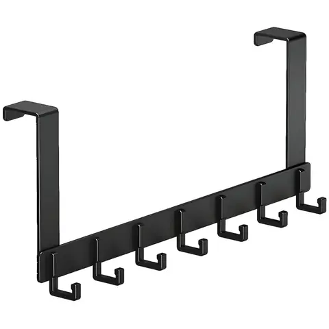 PERCHERO CON ENCASTRE O MONTAJE SOBRE PUERTAS CON 7 GANCHOS DE METAL 18X44