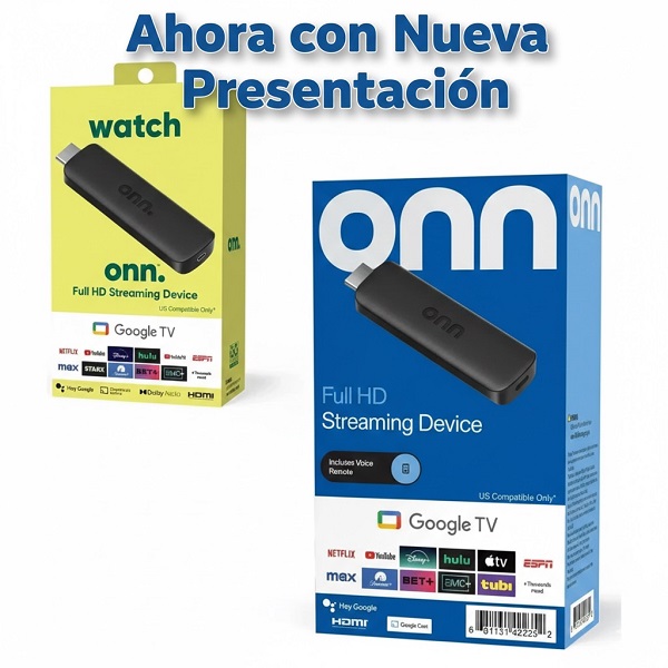Onn TV Box HD Streaming Google TV Full HD - Black