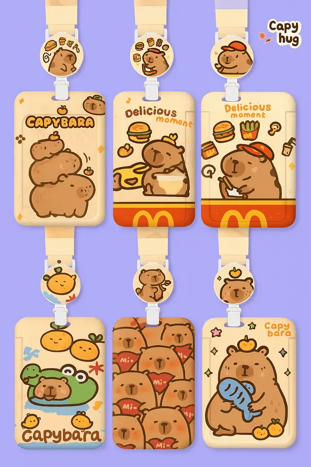 PORTA TARJETA STM CREDENCIAL IDENTIFICACION - CAPIBARA 8 DISEÑOS