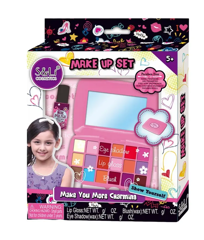 Maquillaje con estuche y espejo