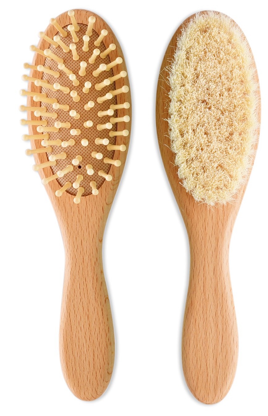 Set de cepillo y peine de madera