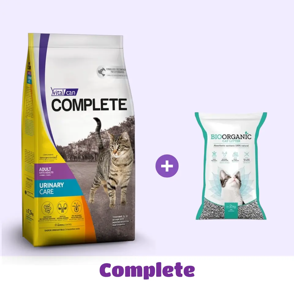COMPLETE GATO URINARY 7.5 KG + PIEDRAS 🎁