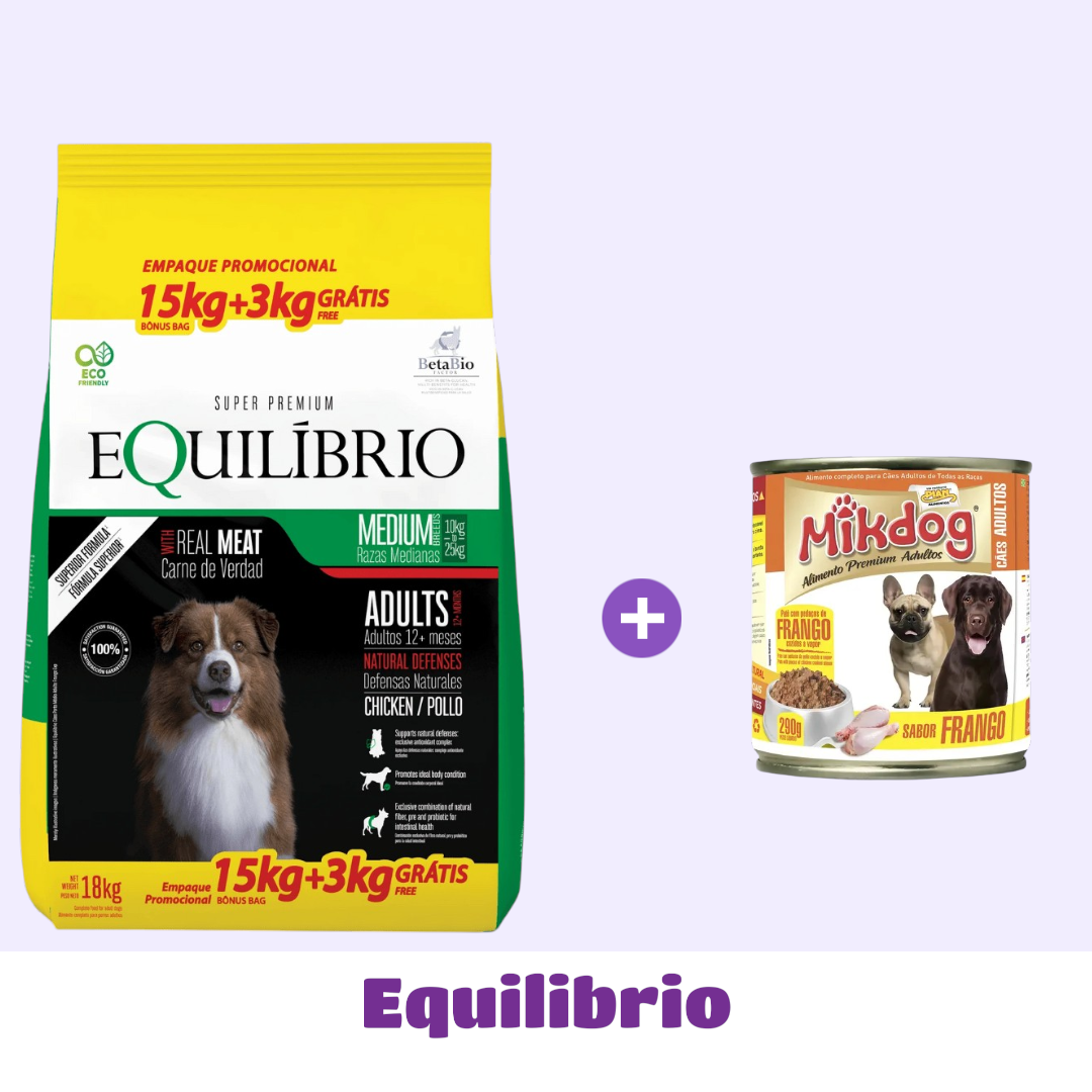 EQUILIBRIO ADULTO 15+3 KG + PATÉ