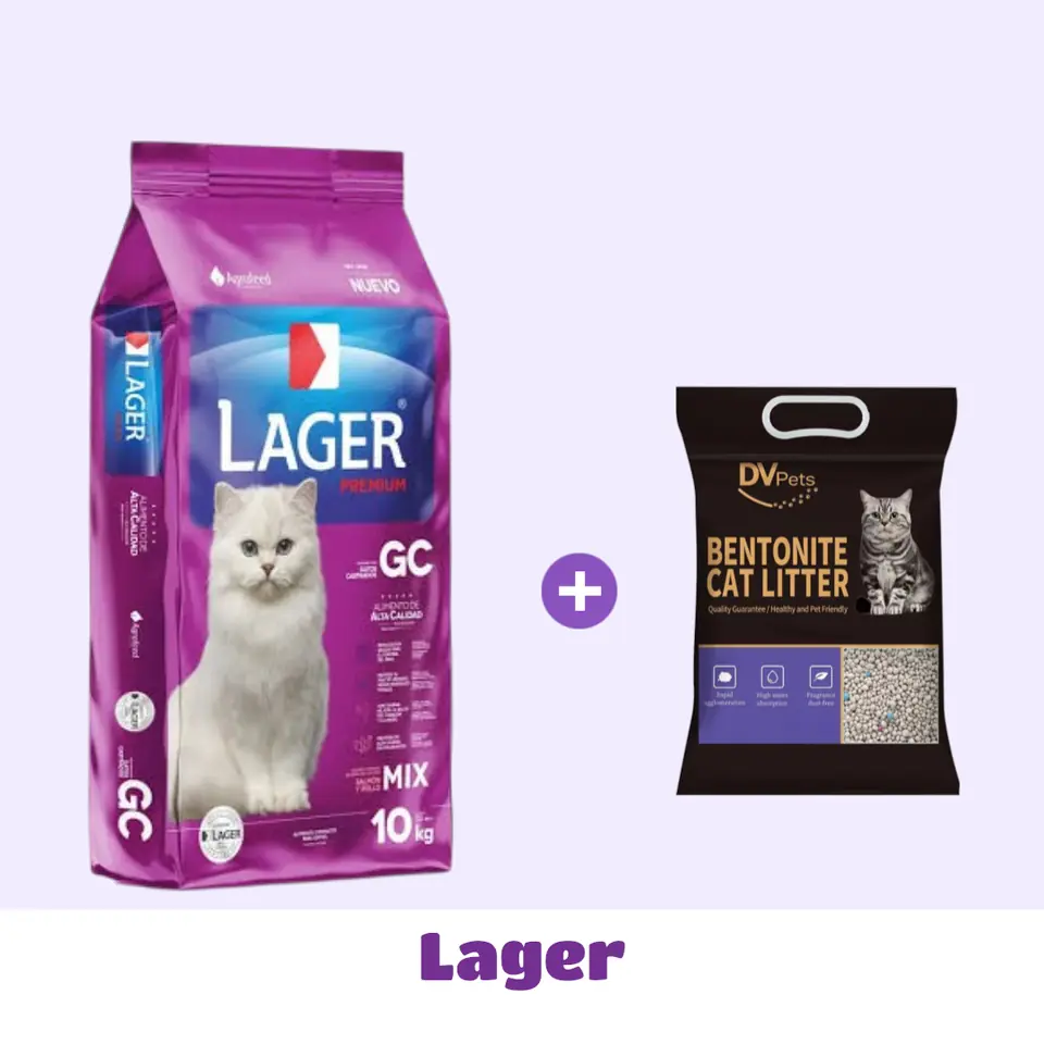 LAGER GATO CASTRADO 10 KG + PIEDRAS 4 KG