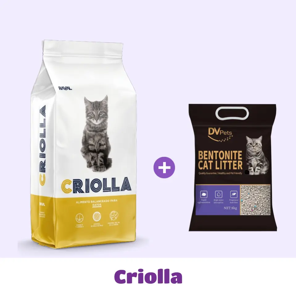 CRIOLLA GATO 7 KG + AGLOMERANTE 4 KG
