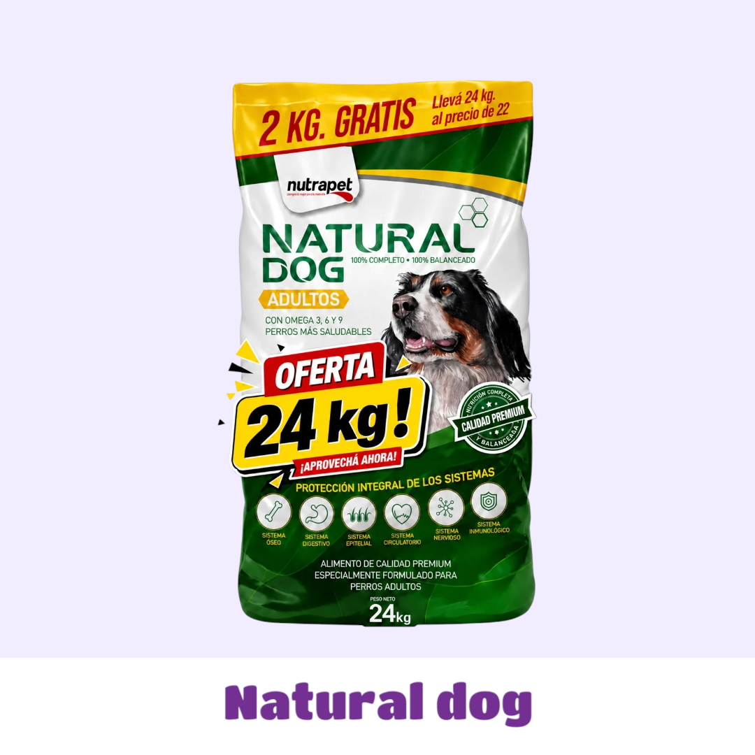 NATURAL DOG 22 +2 KG DE 🎁