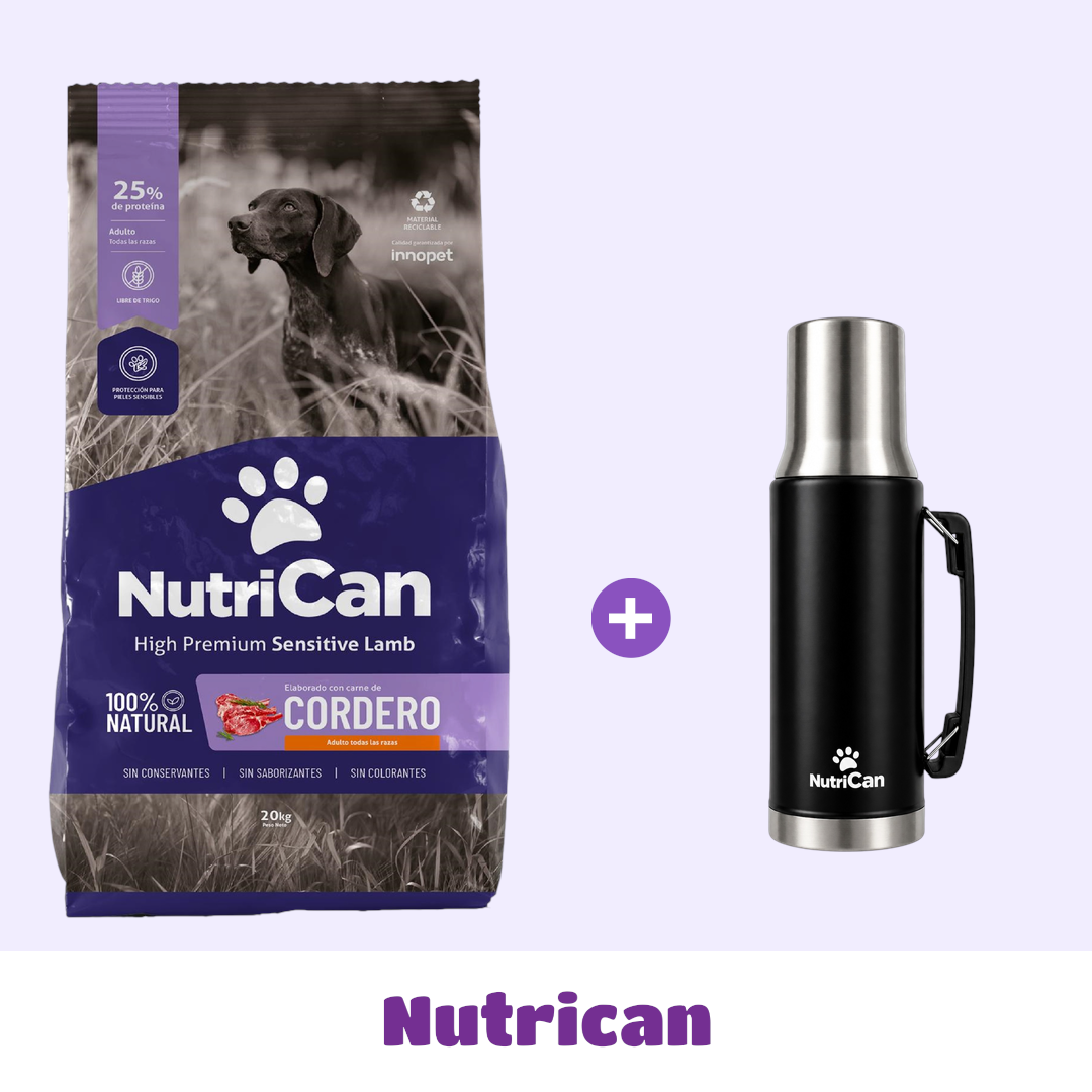NUTRICAN CORDERO 20 KG + TERMO DE 🎁