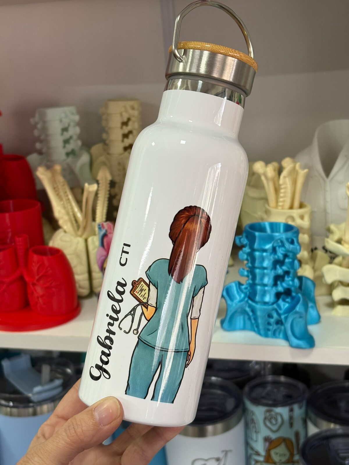 BOTELLA TERMICA BLANCA PERSONALIZABLE