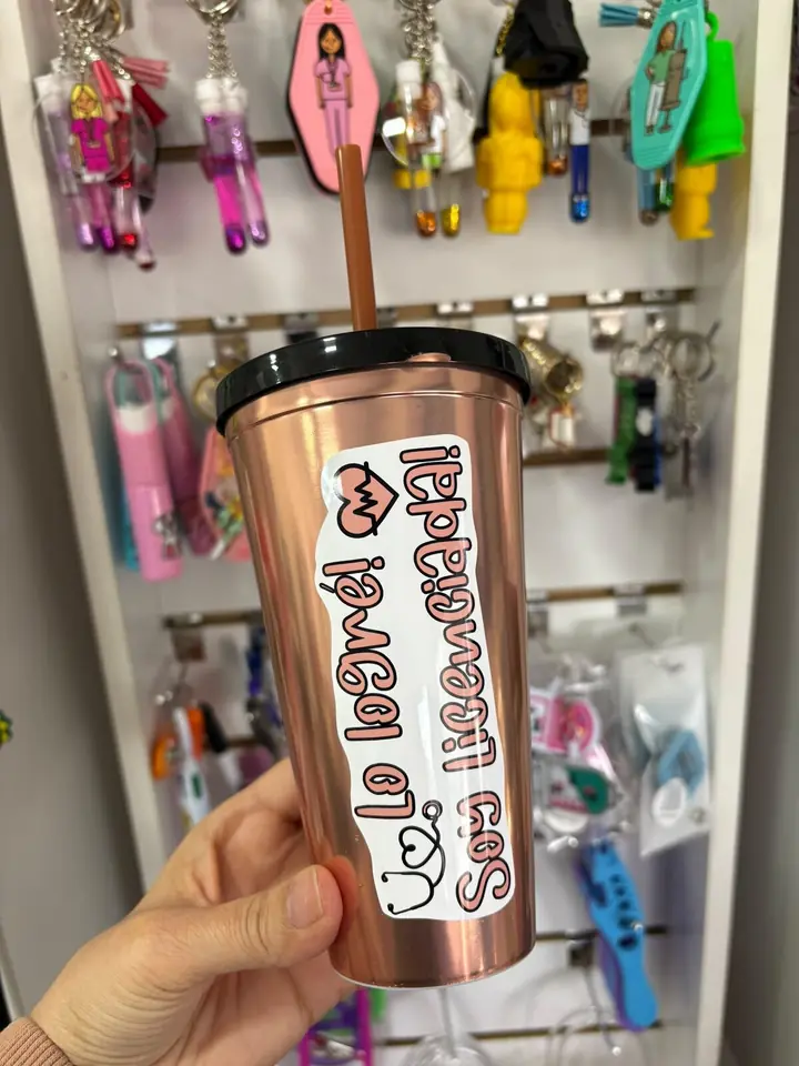 VASO CON TAPA Y SORBITO