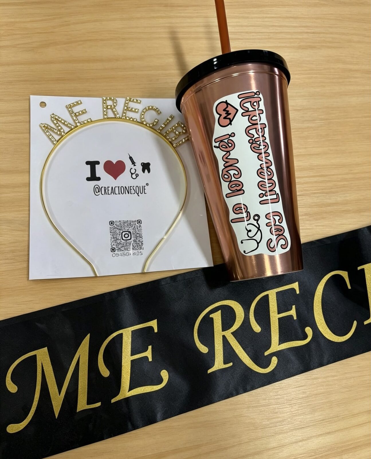 TIARA + BANDA + VASO