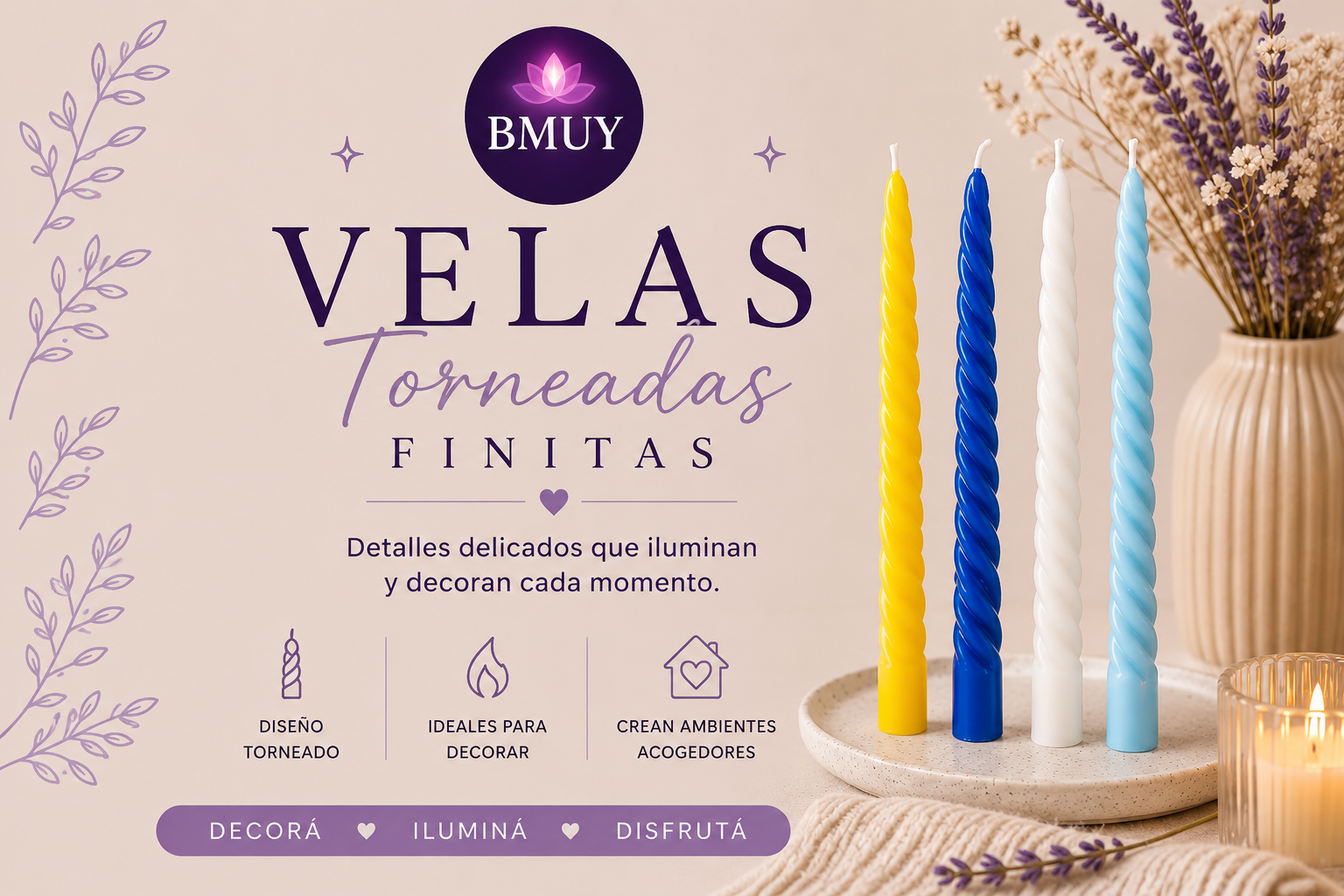Velas torneadas