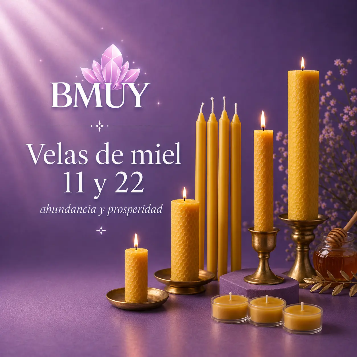 Velas de Miel 11 y 22 — Abundancia y Prosperidad