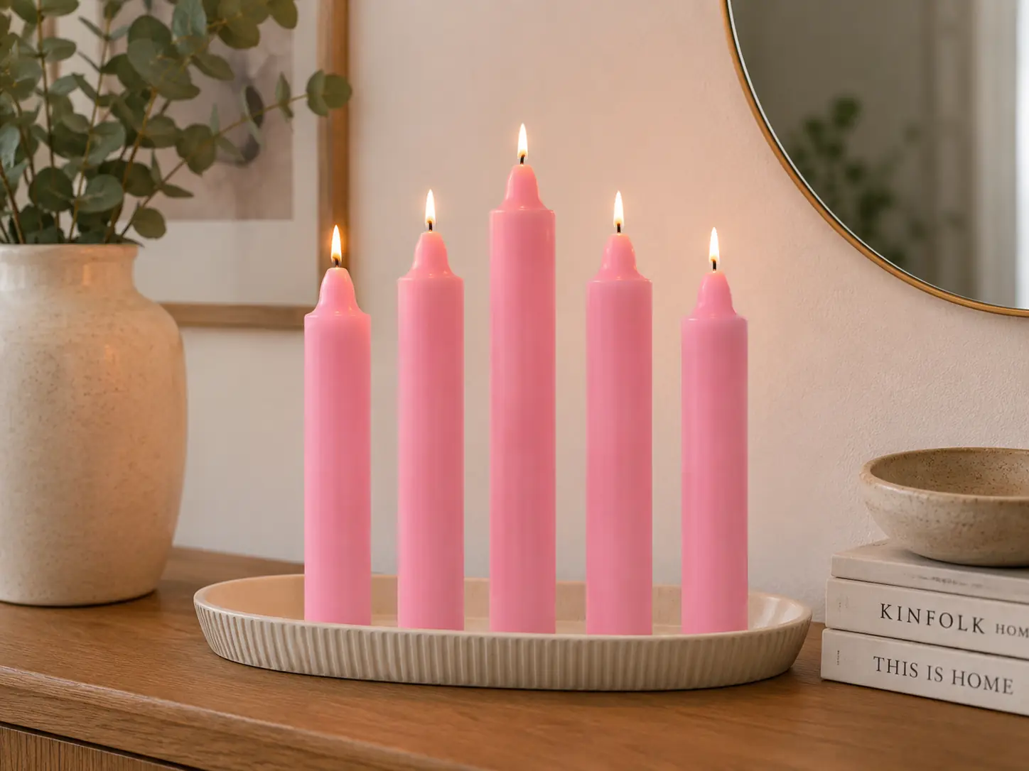 Vela Segura Lisa x12 Rosado