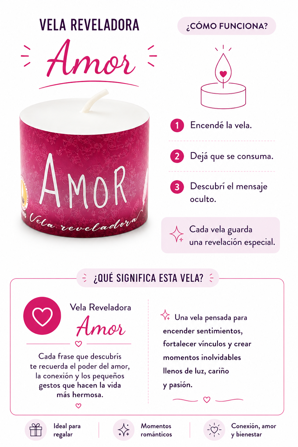 Velita reveladora Amor