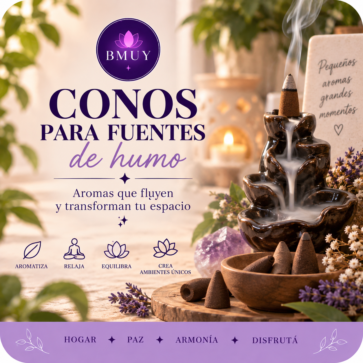 Conos para fuentes de humo
