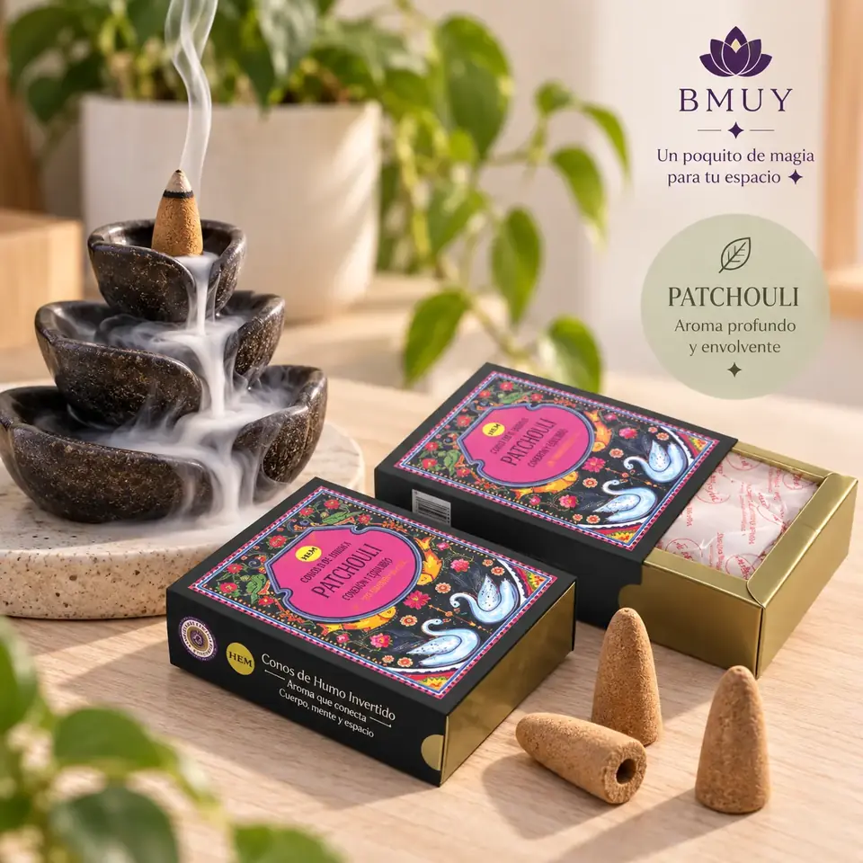 Conos de Humo Invertido Patchouli – 10 unidades