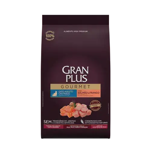 Gran Plus Gourmet Gato Castrado Salmón y Pollo 10 Kg