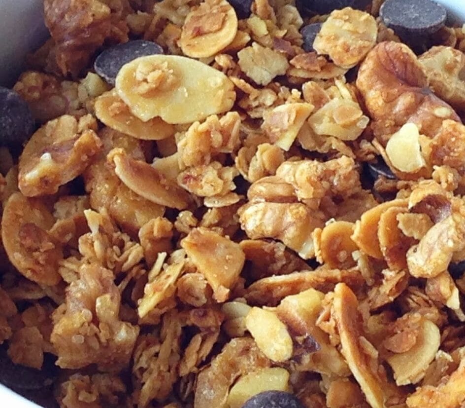 Granola con chispas de chocolate
