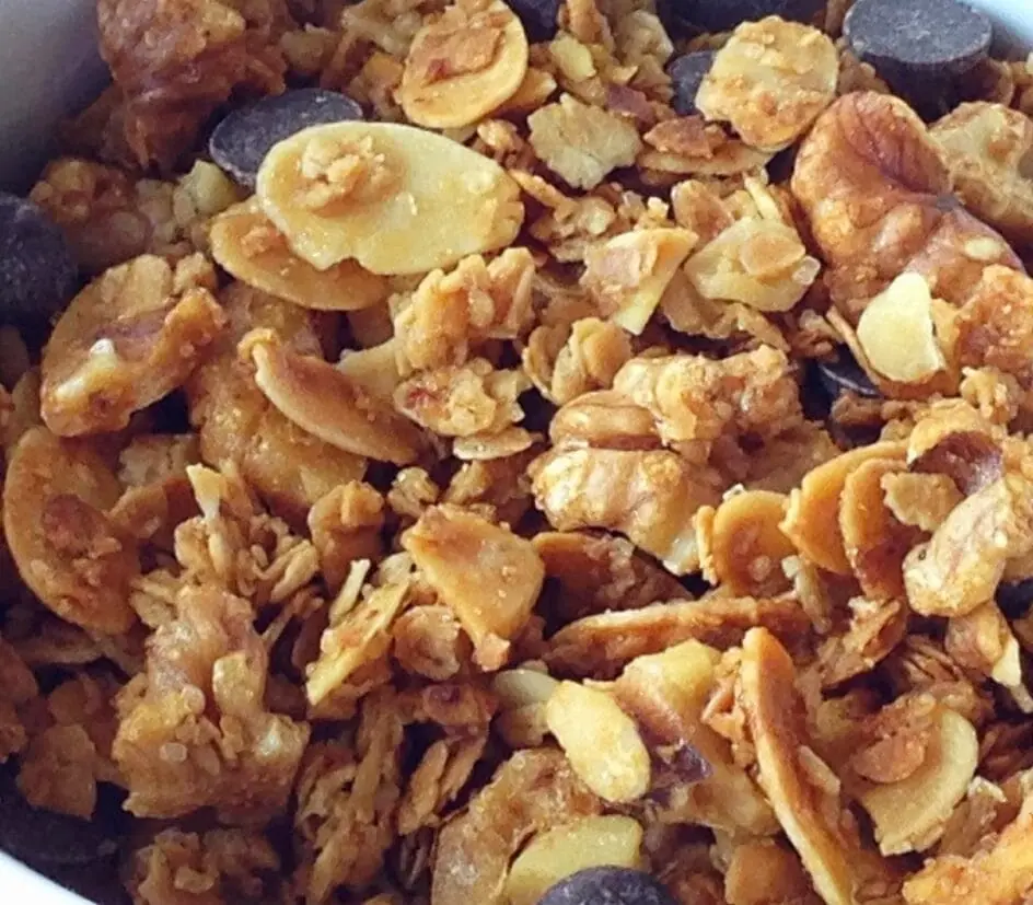 Granola con chispas de chocolate