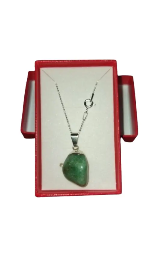cadena de plata 925 con Cuarzo verde