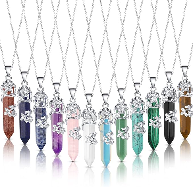 Collar hexagonal con Flores