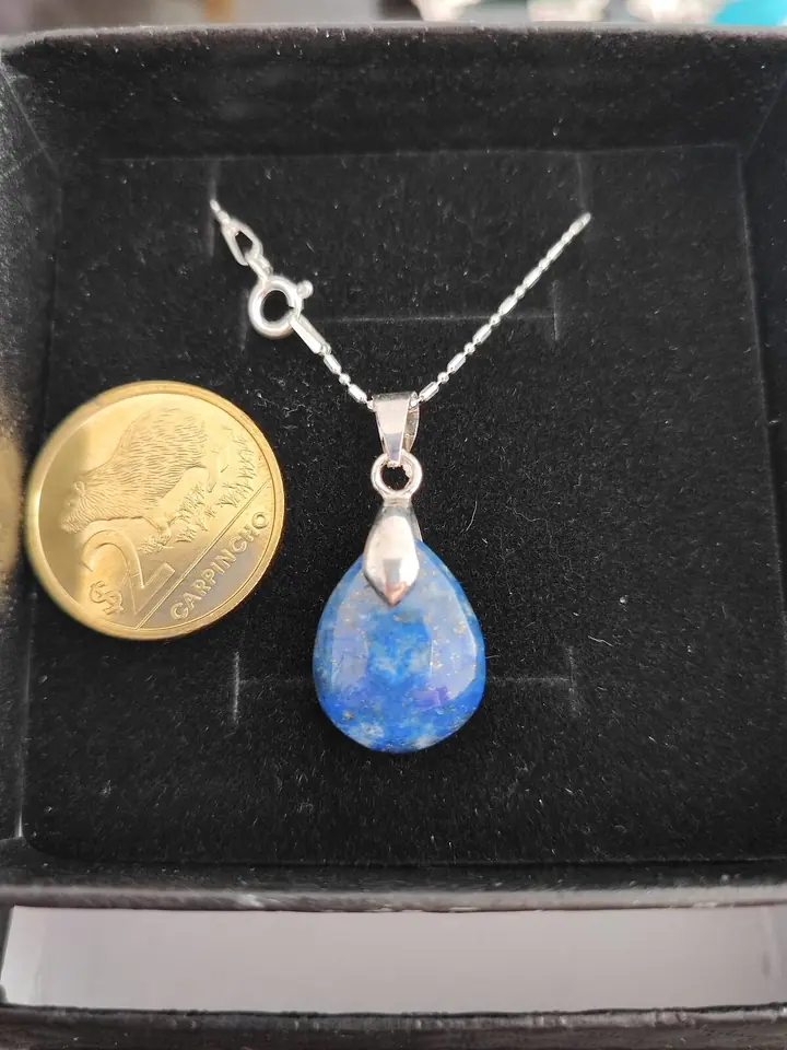 Cadena de plata 925 con piedra Lapislázuli