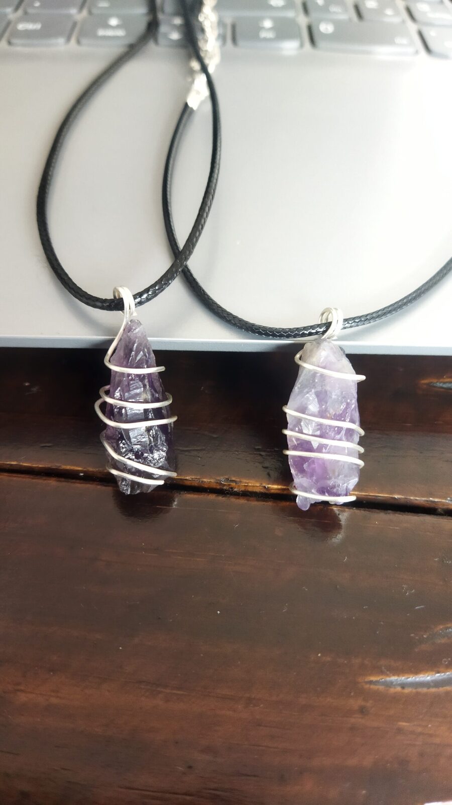 Collar de amatista artesanal grande