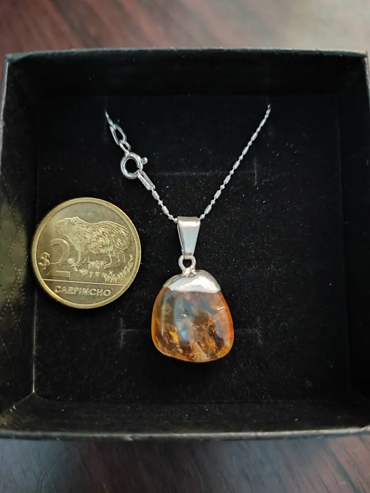 Cadena de plata 925 con piedra Citrino