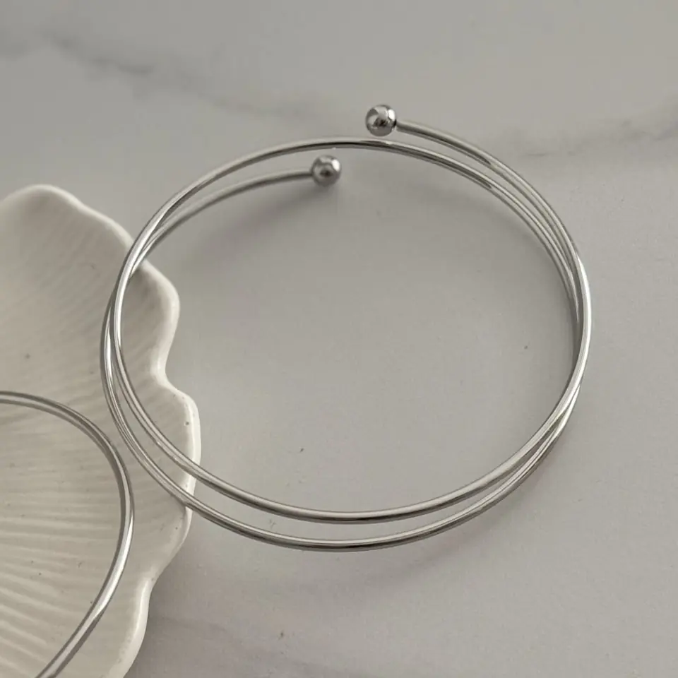 Brazalete Lina plateado
