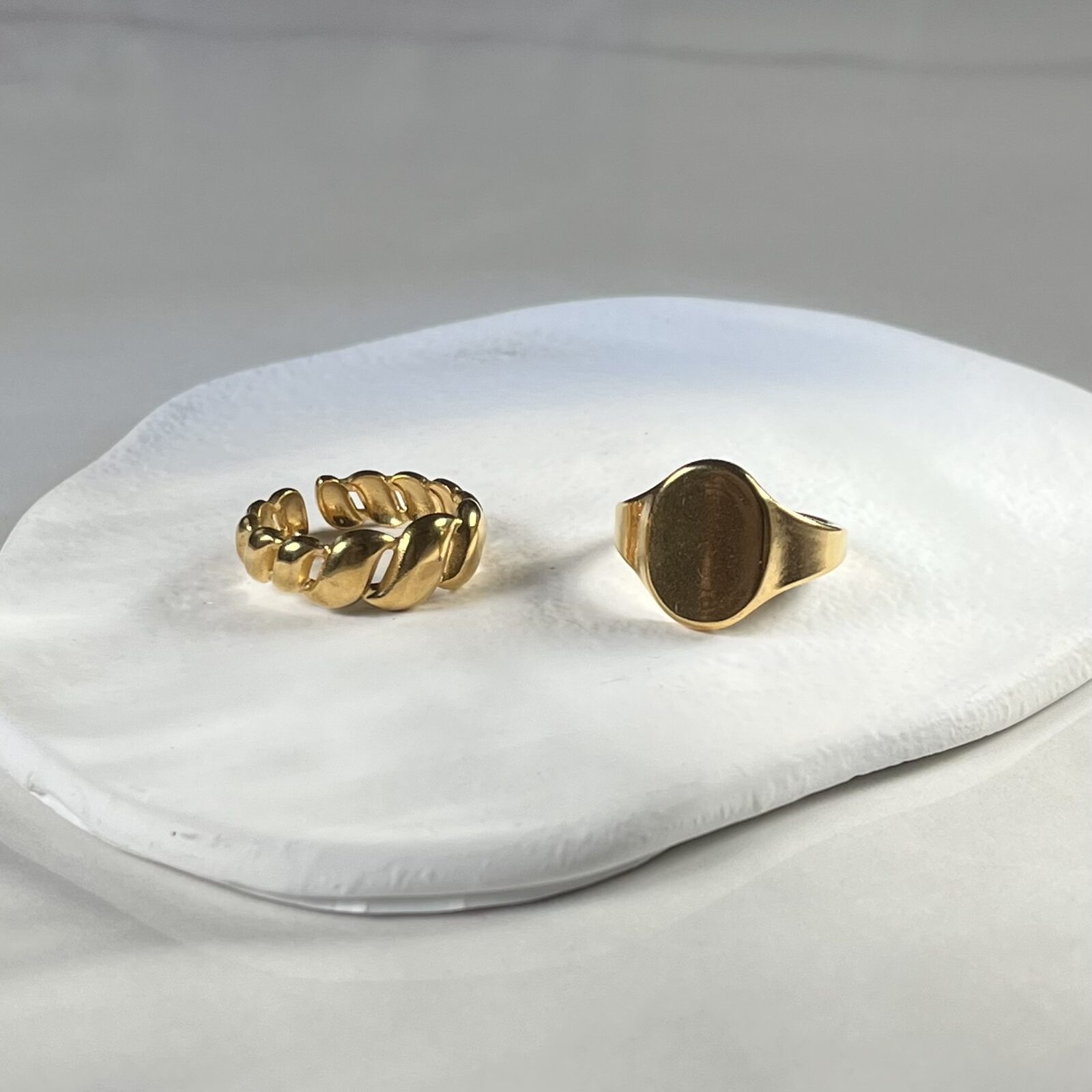Set anillos dorados
