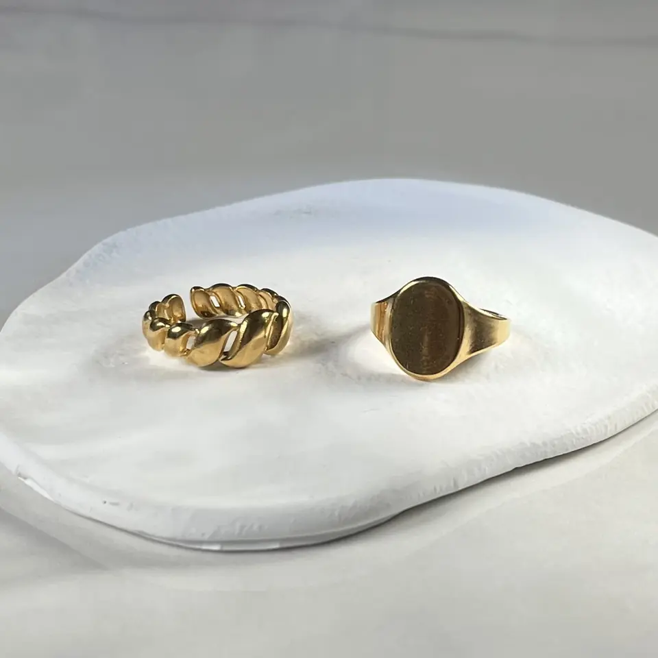 Set anillos dorados