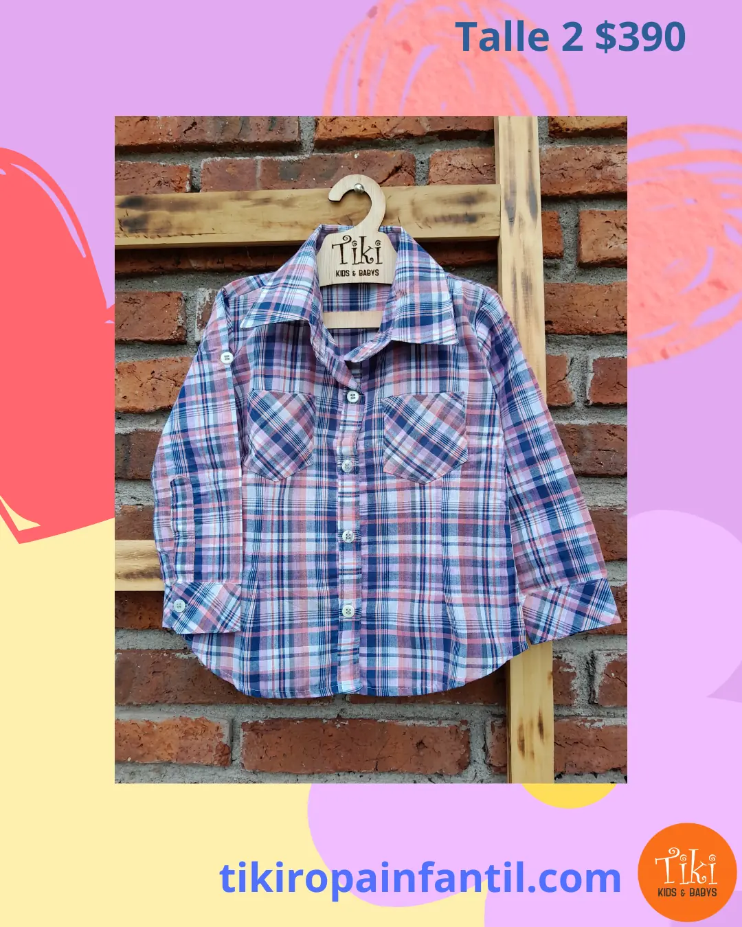 Camisa niña cuadros690