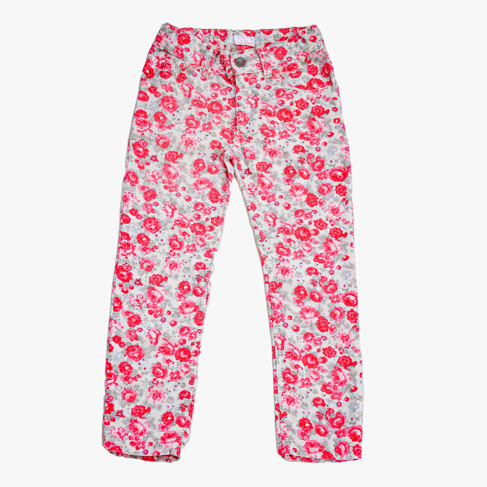 Pantalón en Pana Floreado Niña