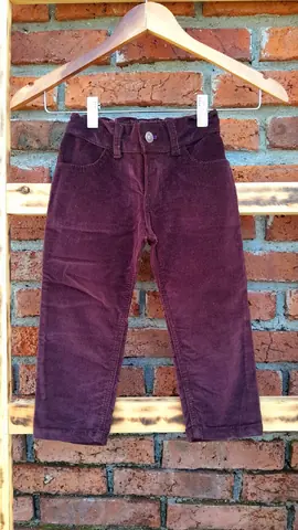 Pantalón pana lisa bordeaux