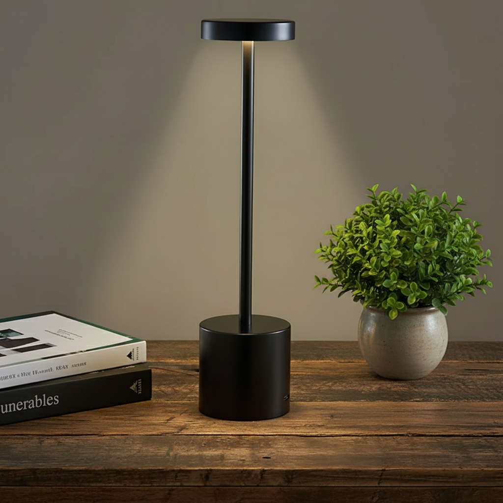 Lámpara Metálica de mesa tipo platillo