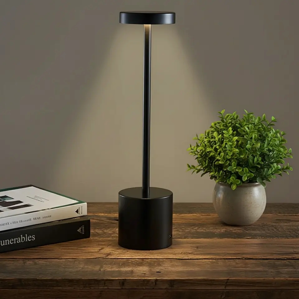 Lámpara Metálica de mesa tipo platillo