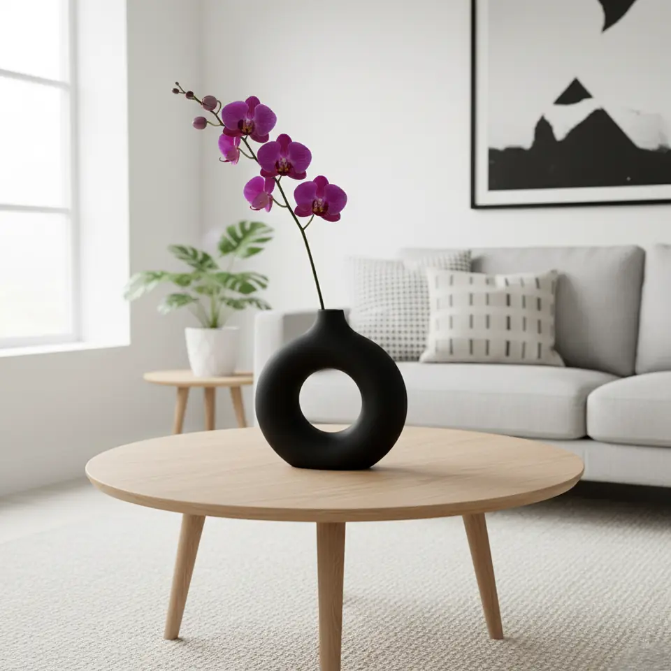 Florero nordico en ceramica