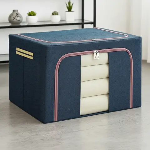 Caja organizadora con visor estructura metálica, 50 x 32,5