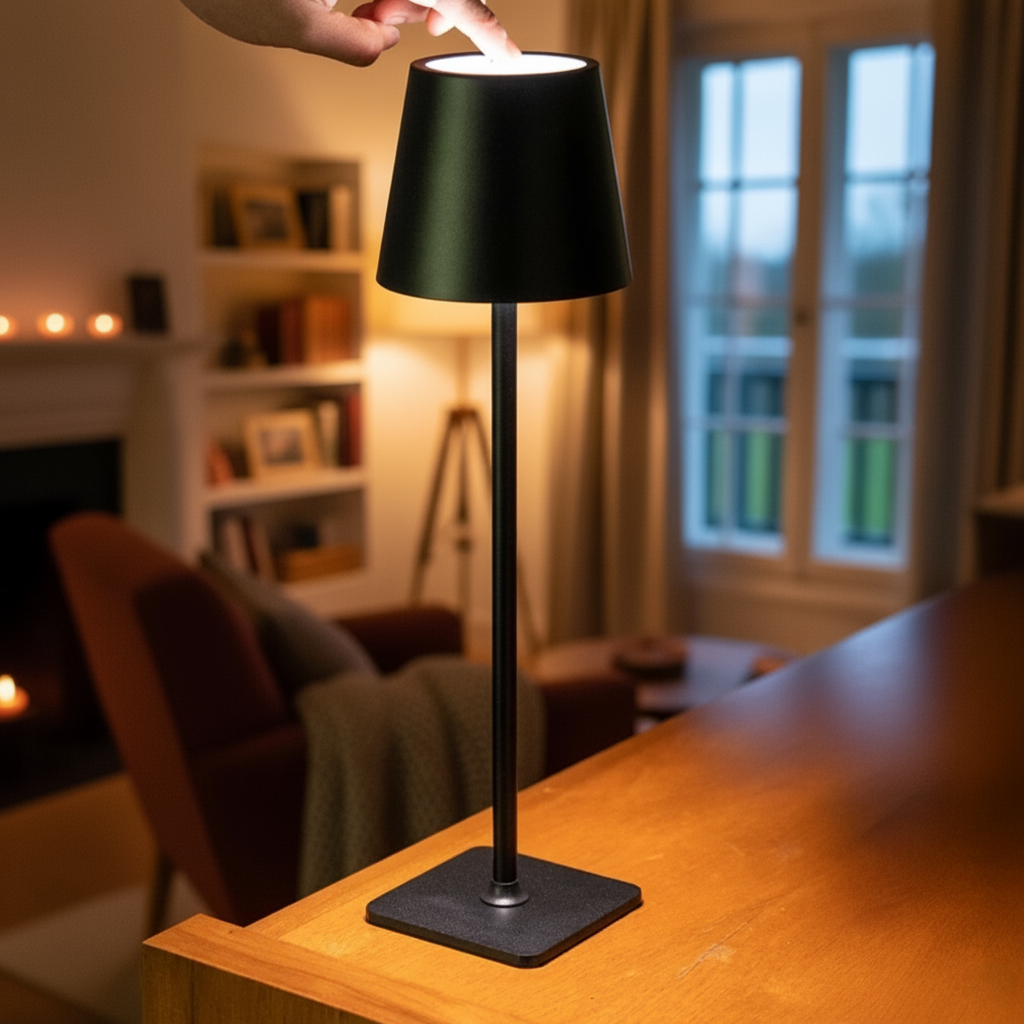 Lámpara Metálica Portátil de Mesa clásica