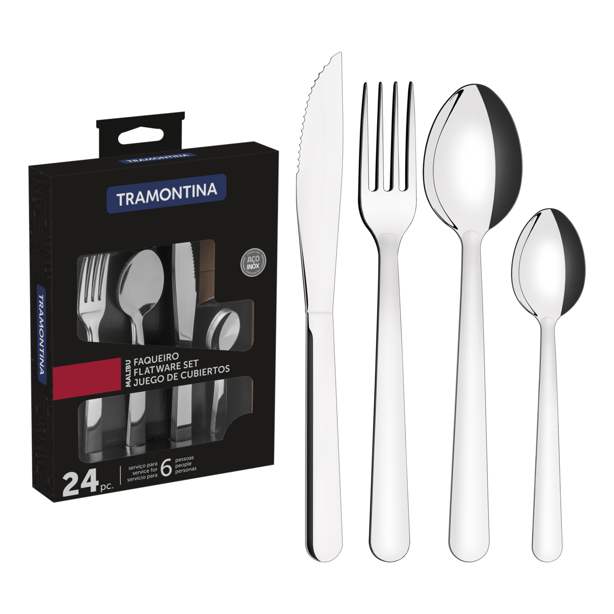 Juego cubiertos Tramontina 24p