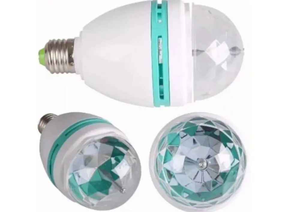 Bombilla LED Giratoria Tipo Bola Disco