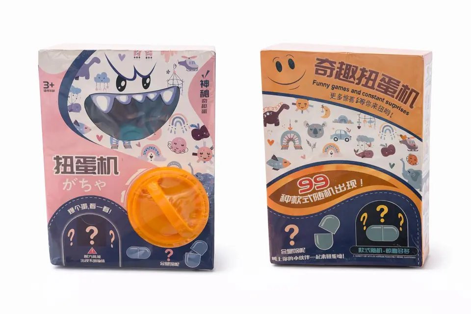 Mini Máquina Sorpresa GASHAPON – Caja de Cápsulas con Premios - 20 cm alto x 16 cm largo x 8 cm ancho