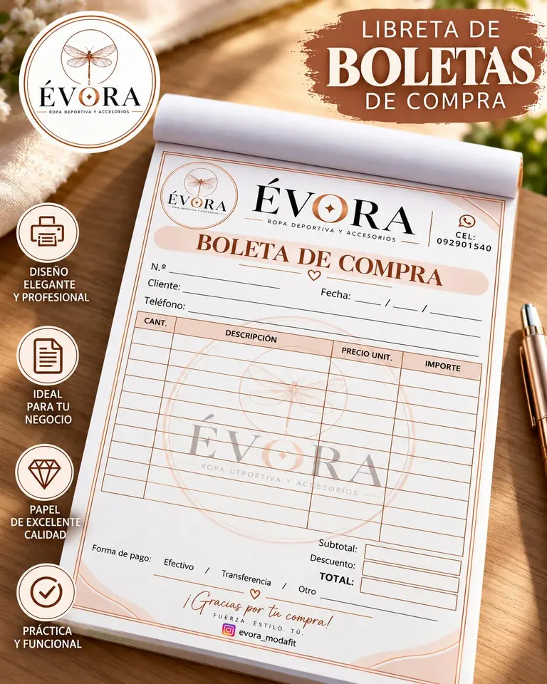 BOLETAS DE COMPRA PERSONALIZADAS