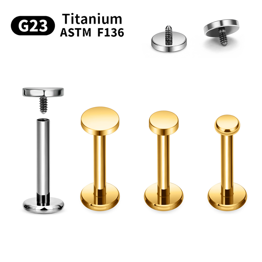 Labret titanio grado implante
