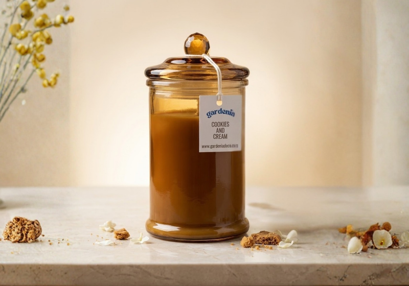 Vela aromática ámbar grande