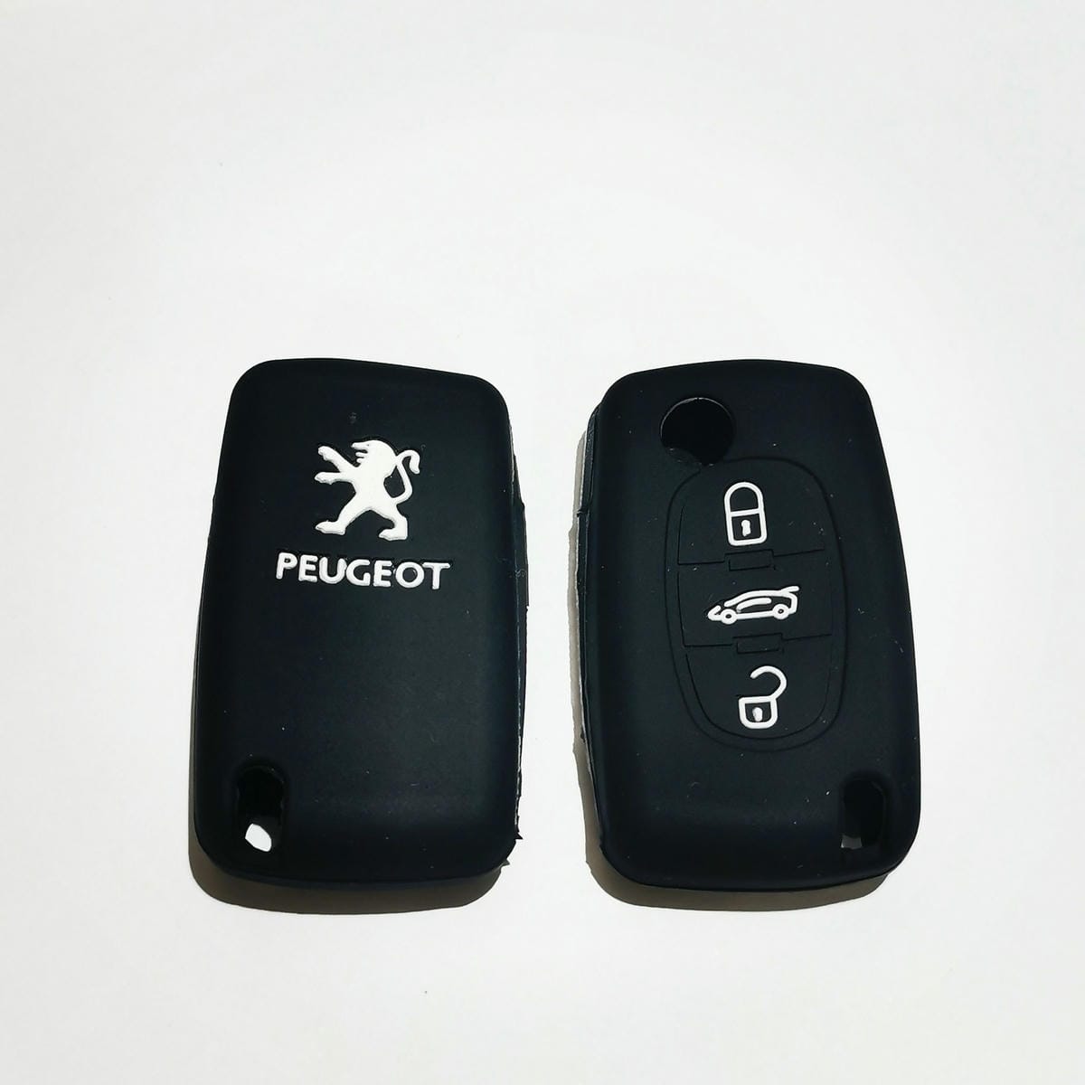 Protector de Silicona Peugeot - 3 botones negro-