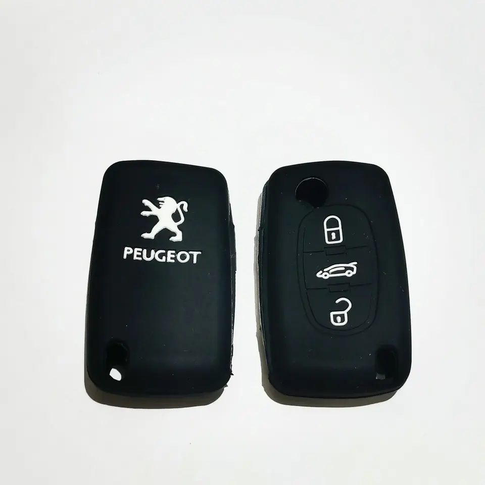 Protector de Silicona Peugeot - 3 botones negro-