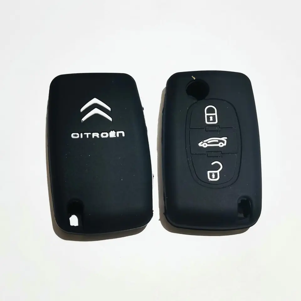 Protector de Silicona Citroen - 3 botones negro-